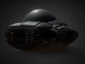 dragon ball hover car black 3D 모델
