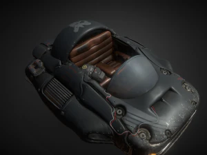 dragon ball hover car black 3D Model