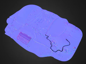 dragon ball hover car black 3D Model
