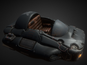 dragon ball hover car black 3D 모델