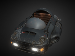 dragon ball hover car black 3D 모델