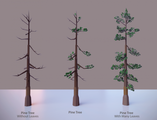 old pine tree low poly 3D मॉडल .c4d .max .obj .3ds .fbx .stl .blend 