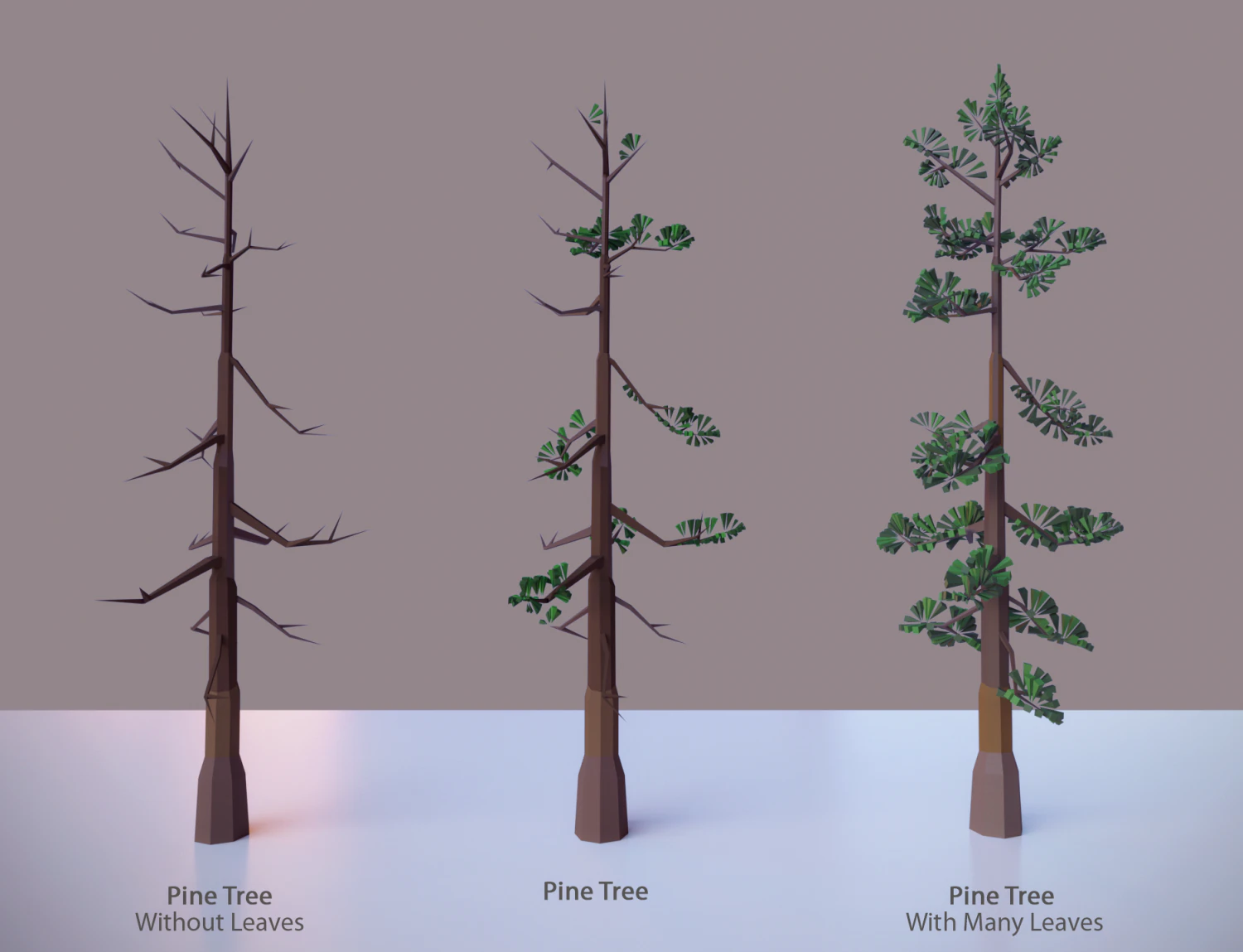 old pine tree low poly 3D Model .c4d .max .obj .3ds .fbx .stl .blend 