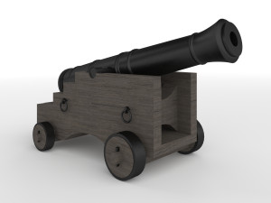 ship cannon Modelo 3D