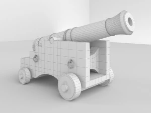 ship cannon 3D Model