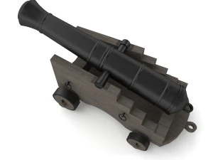 ship cannon 3D Model