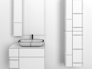 aquaton michelle bathroom furniture 3D मॉडल