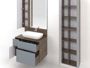 aquaton michelle bathroom furniture 3D मॉडल