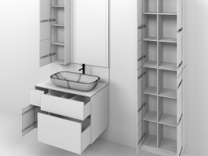 aquaton michelle bathroom furniture 3D मॉडल