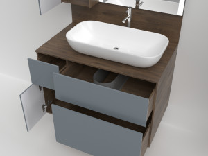 aquaton michelle bathroom furniture 3D मॉडल