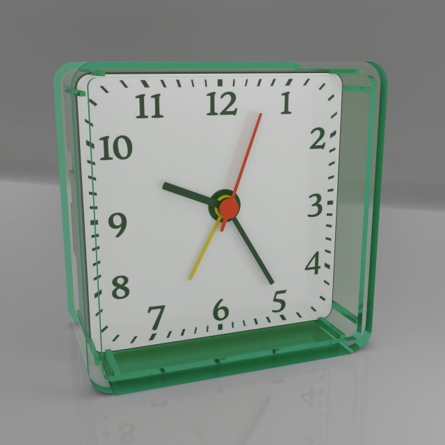 clock 3D Model .c4d .max .obj .3ds .fbx .stl .blend 