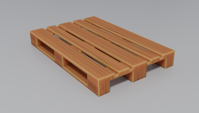 Wooden Pallet 3D 模型 .c4d .max .obj .3ds .fbx .stl .blend 