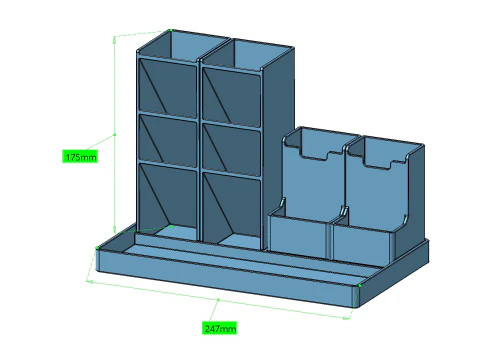 डेस्क आयोजक 3D प्रिंट मॉडल