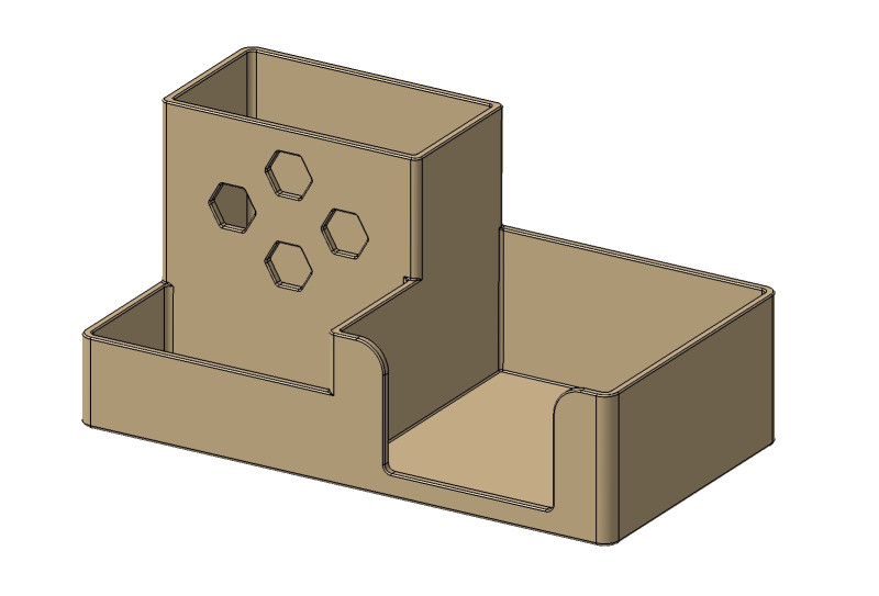 Desk Organizer for Notes and Pens Modello di stampa 3D .c4d .max .obj .3ds .fbx .stl .blend