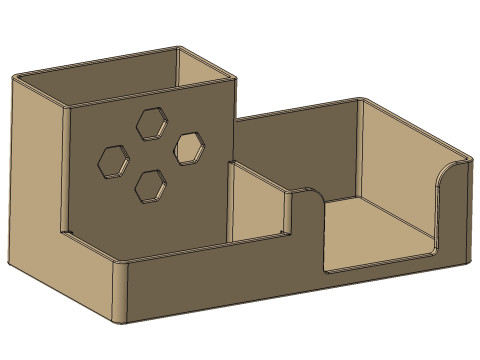 Desk Organizer for Notes and Pens Modello di stampa 3D