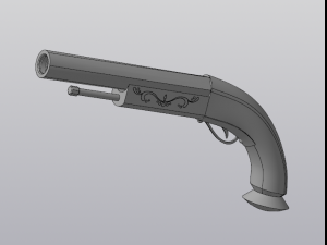 Powder pistol Modelo 3D