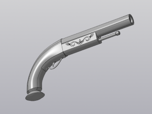 Powder pistol 3D 模型