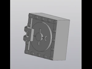 Banksafe-T&uuml;r 3D Modell