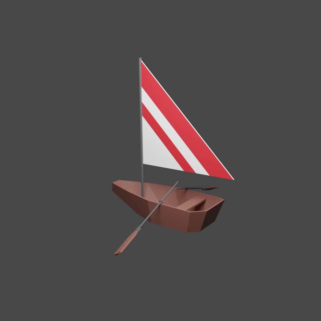 little sailboat 3D Model .c4d .max .obj .3ds .fbx .stl .blend