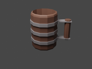 wooden beer mug 3D Модель