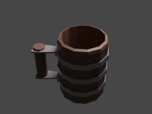 wooden beer mug 3D Model