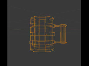 wooden beer mug Model 3D