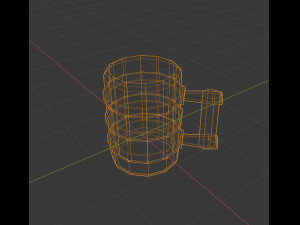 wooden beer mug Model 3D