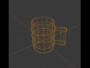 wooden beer mug 3D Model
