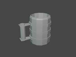 wooden beer mug Model 3D