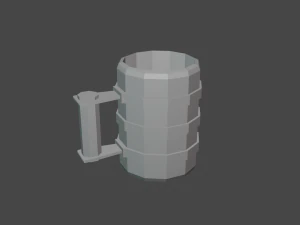 wooden beer mug 3D Model