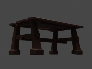 wooden table 3D Модель