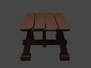wooden table 3D Модель