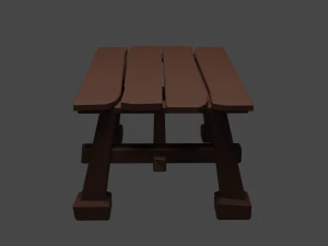 wooden table 3D Model