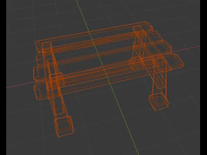 wooden table 3D Model
