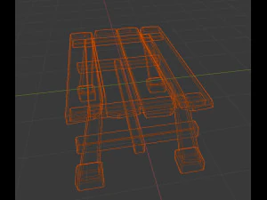 wooden table 3D Model
