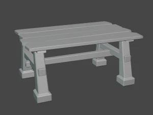 wooden table 3D Model