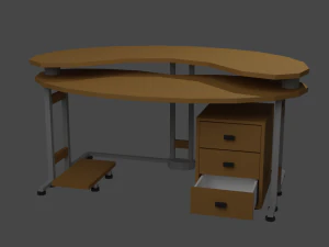 computer desk pack 3D Model