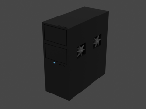 computer desk pack 3D मॉडल