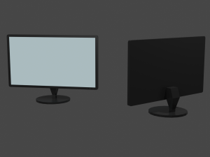 computer desk pack 3D मॉडल