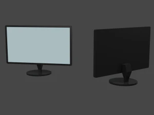 computer desk pack 3D Model