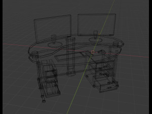 computer desk pack 3D मॉडल