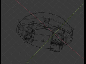 computer desk pack 3D Model