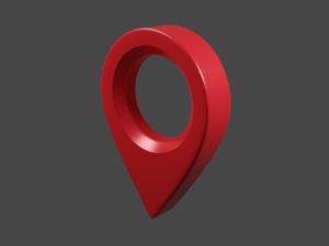 map pin Modello 3D