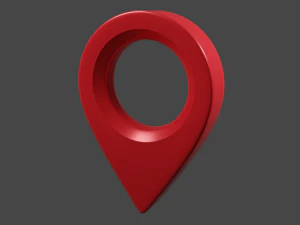 puntina della mappa Modello 3D