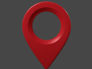 puntina della mappa Modello 3D