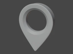 puntina della mappa Modello 3D