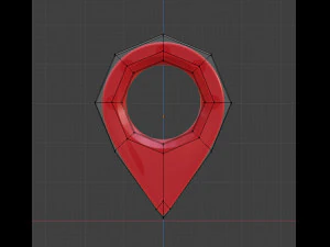 puntina della mappa Modello 3D