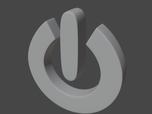 power on-off symbol 3D-Modell