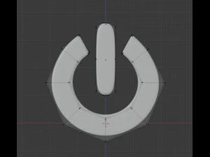 전원 켜기/끄기 기호 3D 모델