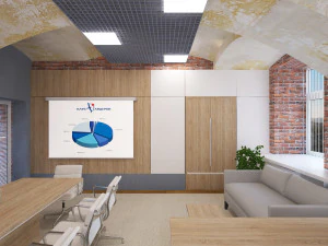 escrit&oacute;rio interno Modelo 3D